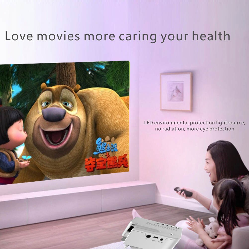 US Plug LED Projector Home Cinema Theater Portable UC28 PRO HDMI Mini VGA/USB/SD/AV/HDMI Digital LED LCD Projector