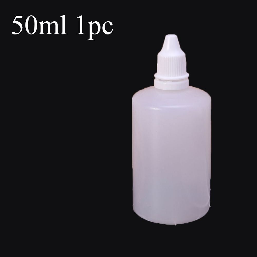5/10/15/20/50/100ml Empty Plastic Squeeze Bottle Eye Dropper Liquid Sample Bottle Craft Tool DIY Glue Applicator Paper Quilling: 50ml-1pc