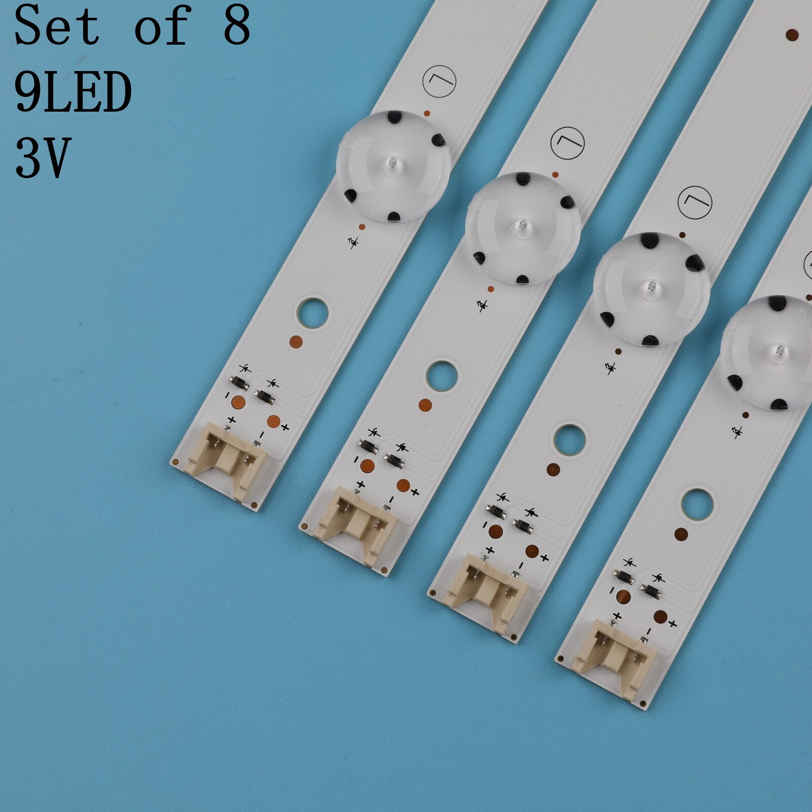 8 unids/set tira de luz LED para LG 49 TV 49UF6400 49UF6407 49LF510V 49UF640V 49UH6100 NC490DUE-SADP2 LGE-WICOP-49INCH-UHD-FHD-REV05