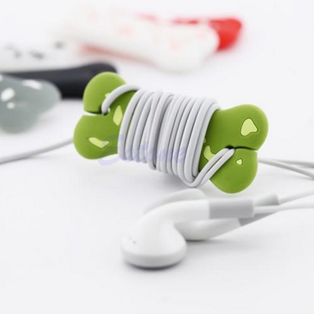1 Pc Leuke Cartoon Hond Bot Cord Kabel Wrap Beheren Hoofdtelefoon Oortelefoon Winder Kabel Organizer Protector Holder