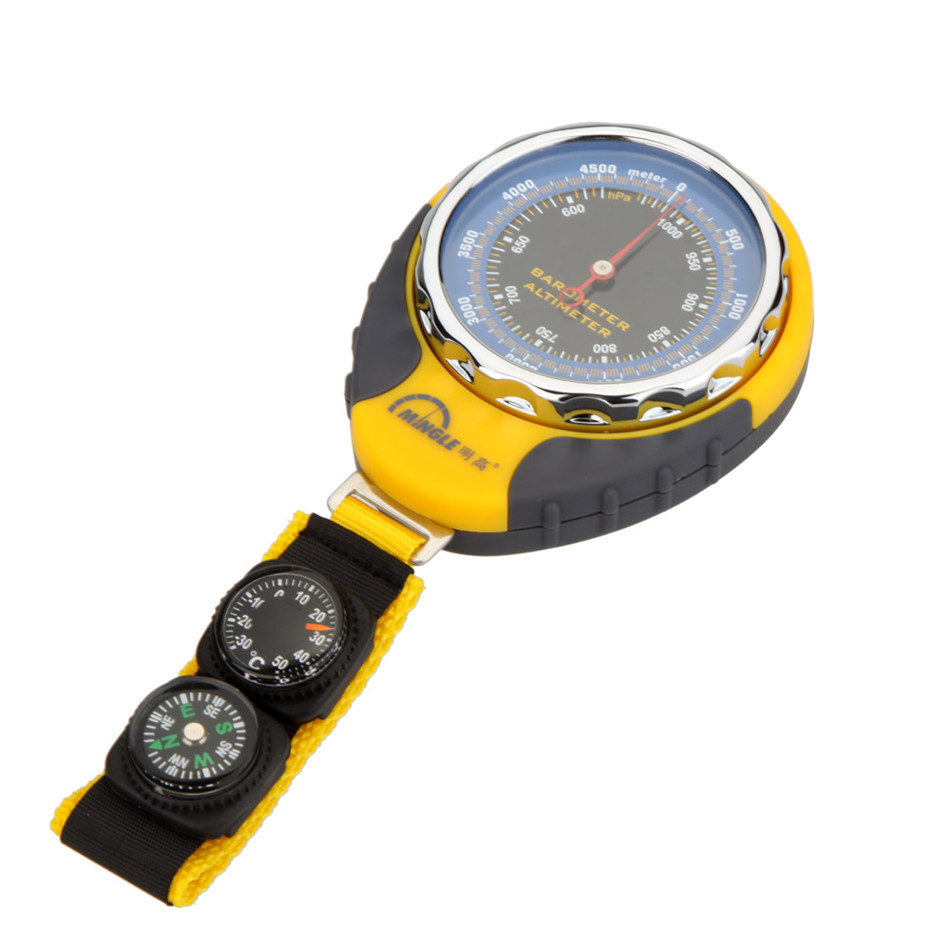 Sæt 4 in 1 digitalt mini kompas højdemåler termometer barometer udendørs campingudstyr vandreture klatring