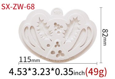 Diy 3d blad blommor silikonform fondant tårta dekorera choklad sugarcraft form: Sx-zw -68