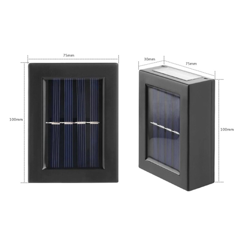 4pc solar led vegglampe utendørs vanntett vegglampe lys opp og ned hage husholdning dekorativ belysning lampe