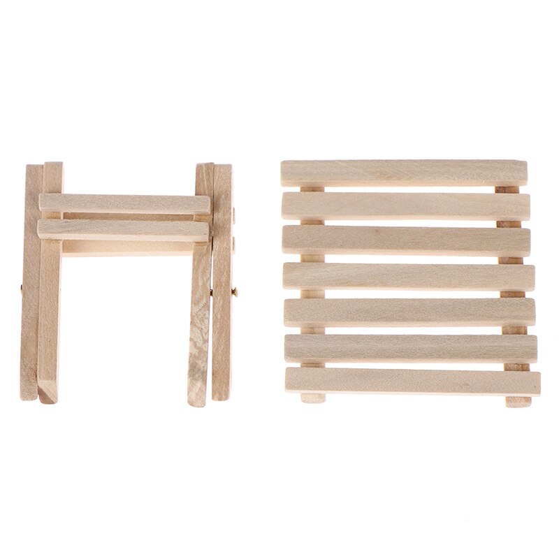 1:12 Poppenhuis Houten Diy Miniatuur Meubelen Strand Klaptafel Voor Kinderen Speelgoed Voor Mini Meubels Speelgoed Voor Kinderen