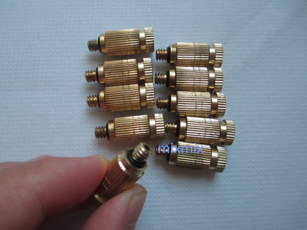 Hode 0.1mm-0.7mm gjenget messing tåke tåke dyse tåke tåke spray sprinkler