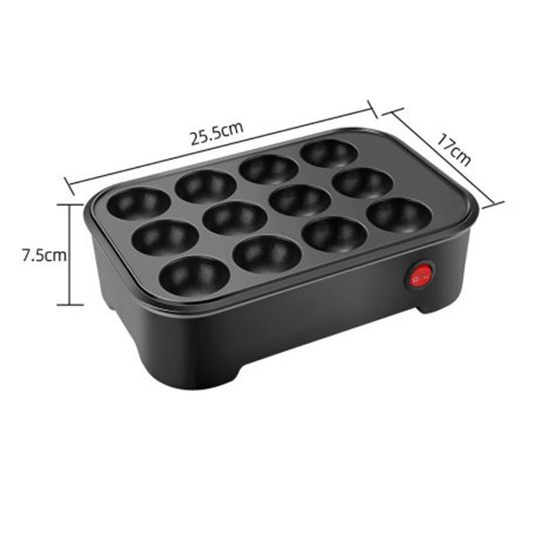 Octopus Ball Maker Takoyaki Baking Pan Electric Taiyaki Machine Sausage Hotdog Eggs Omelette Grill Japanese Fish-Shape Cake Oven: Takoyaki Maker BK