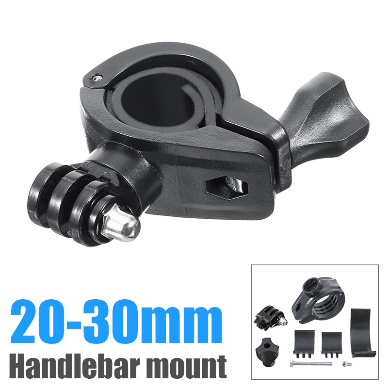 Vélo en aluminium vélo guidon Support de montage adaptateur pince Support pour Gopro Hero HD 4 3 + 2 1 SJCAM SJ4000