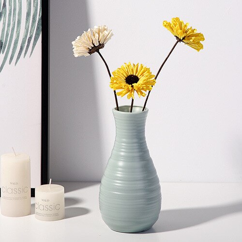 Plastic Bloem Vaas Decoratie Thuis Witte Vazen Imitatie Keramische Vaas Bloempot Decoratie Nordic Stijl Mand Zonder Bloem: B-3