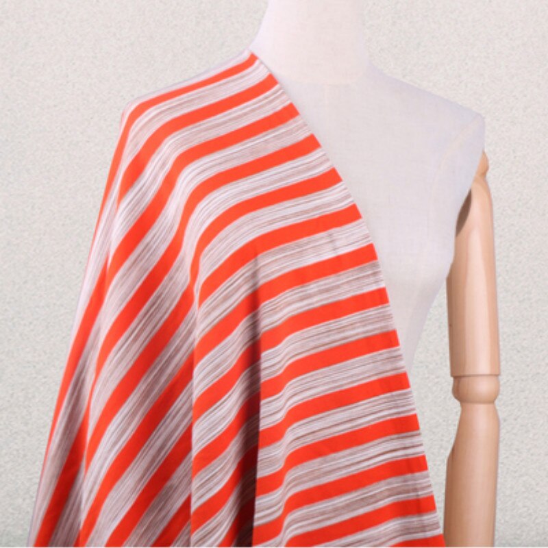 Cotton-dyed striped Fabric classic cotton strip knitted fabric for Summer Clothing: Pink