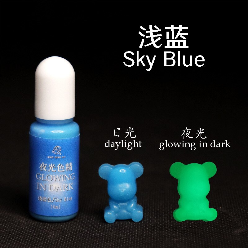 Luminous UV Resin Polarization Liquid Dye Resin Epoxy For DIY Jewelry Making Crafts Coloring Dye Colorant: sky blue