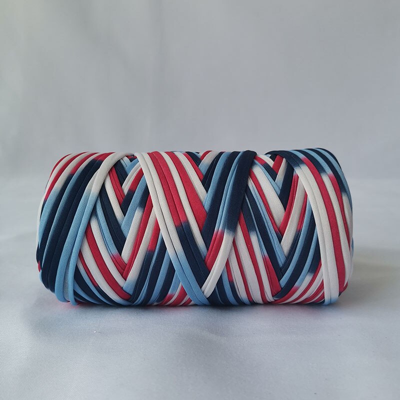 Tshirt Katoen Regenboog Garen Voor Breien Diy Zachte Wol Gehaakte Tas String Sectie Geverfd Gekleurde Weven Draad Puffy Chunky 300G: 19