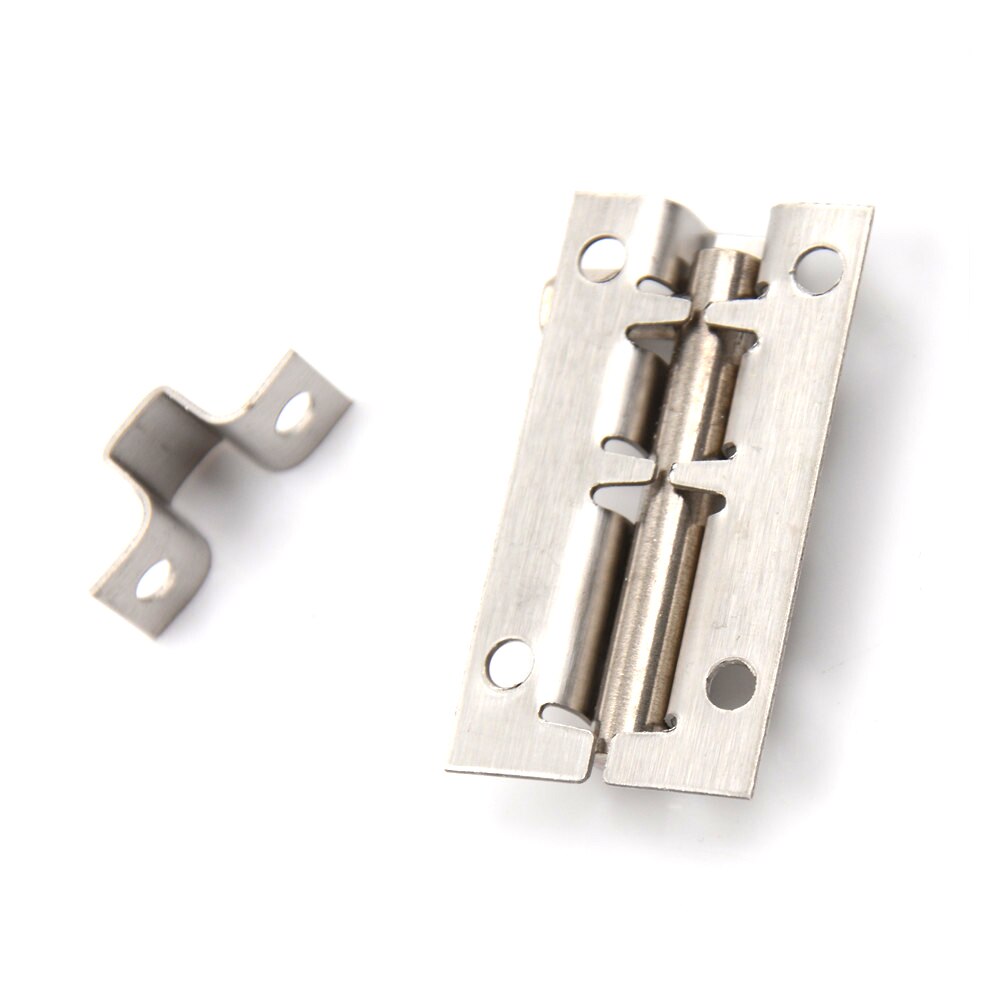 2Pc 2 Inch Long Silver Stainless Steel Door Latch Sliding Lock Barrel Bolt Latch Hasp Stapler Gate Safety Lock