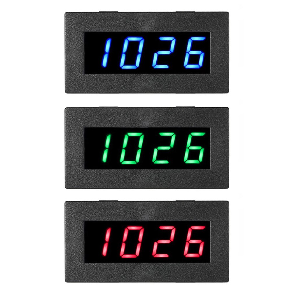 Car Tachometer 4 Digital LED 5-9999RPM Measuring Gauge Frequency Tachometer High Precision Tach RPM Speed Meter