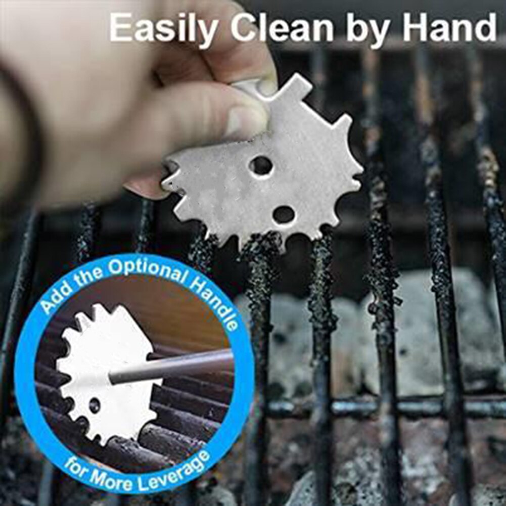 Metal BBQ Grill Grate Cleaner Barbecue Oven Scraper Scrubber Bottle Opener Tool scraper is a nice helper for cleaning BBQ grill.