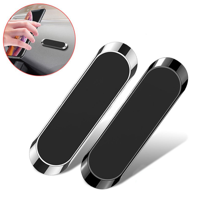 Magnetisk bilhållare magnetfäste miniremsformad stativ för iphone huawei xiaomi metall stark magnet gps bilfäste