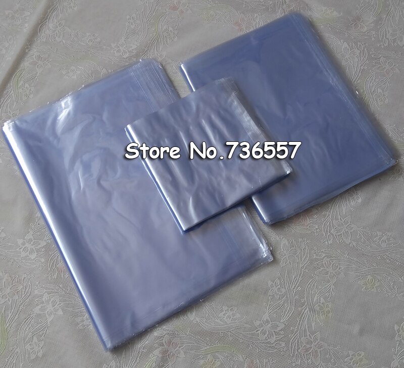 12*18cm Binding Pack PVC Heat Shrink Wrap Film Flat Heat Seal Packing Bag Clear Plastic Polybag Cosmetics Packaging Pouch