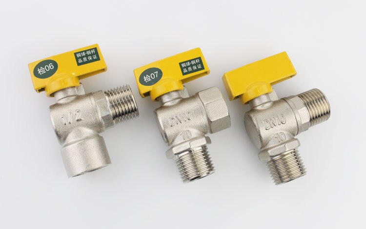 1Pc 1/2" BSP Male Female Triangular Angle Valve High Flow Natural Fuel Gas LPG Water Heater 1.6Mpa -20C to 100C Degree