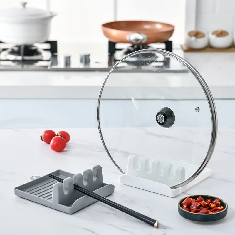 1Pc Keuken Spatel Rek Pot Deksel Rek Planken Aanrecht Schop Lepel Plank Soep Pad Zet Soep Lepel Eetstokjes Houder