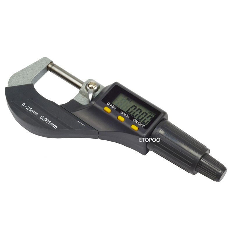 0-25mm digital micrometer electronic micrometer 0.001mm micron outside micrometer caliper gauge measuring tools price: digital micrometer