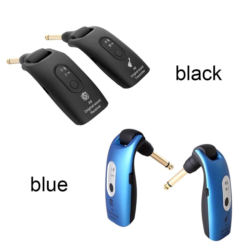 Wireless Guitar System A9 UHF 2.4GHz Rechargeable Electric Guitar Transmitter Receiver 4 Channels USB Electric Guitar Bass Tool