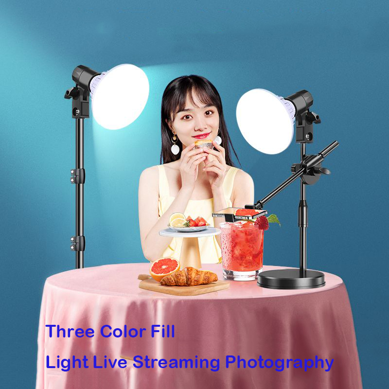 Video Light LED Fill Light Studio Video Light 3200K-5500K Dimmable Bowens Mount Continuous Light Remote Control Video Recording