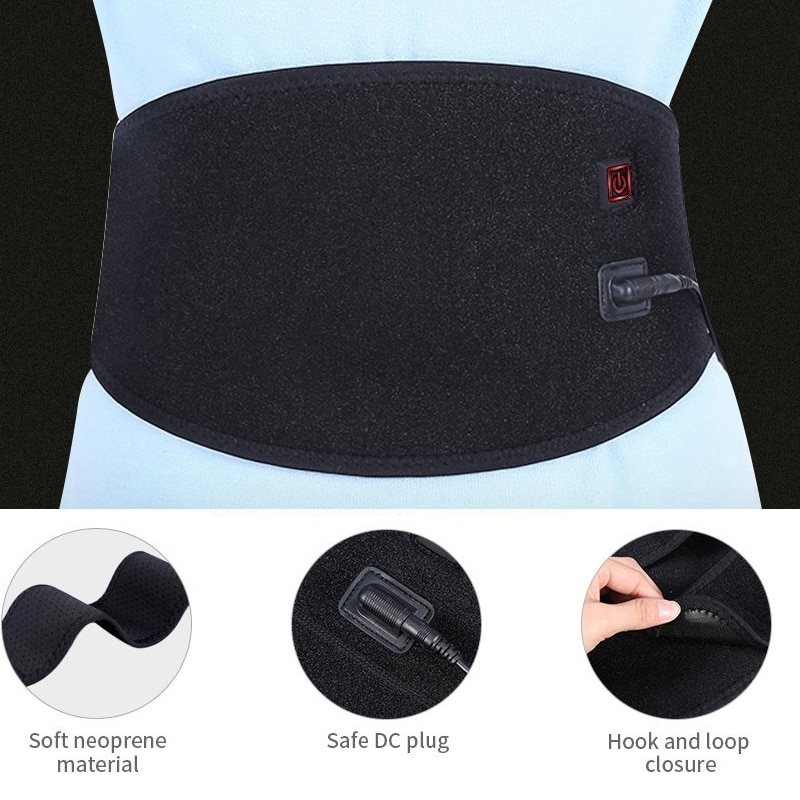 Waist Heating Pad Electric Belt for Lower Back Pain, Cold Therapy Heated Waist Belt for Lumbar Spine Arthritis, Strains