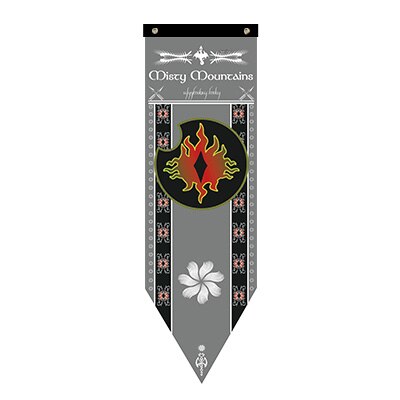 Erebor Arkenstone Lotr Flagge Rivendell Rohan Arthedain Ancalagon die Schwarz Saruman Wohnkultur Fahnen Banner Dekoration Valance S2: MisMountains