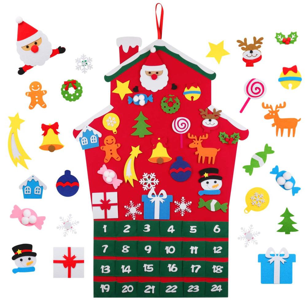 3D bricolage feutre arbre de noël avec éclairage maison décoration de noël enfant de noël jouets nouvel an Navidad décorations de noël: 93x49.5cm