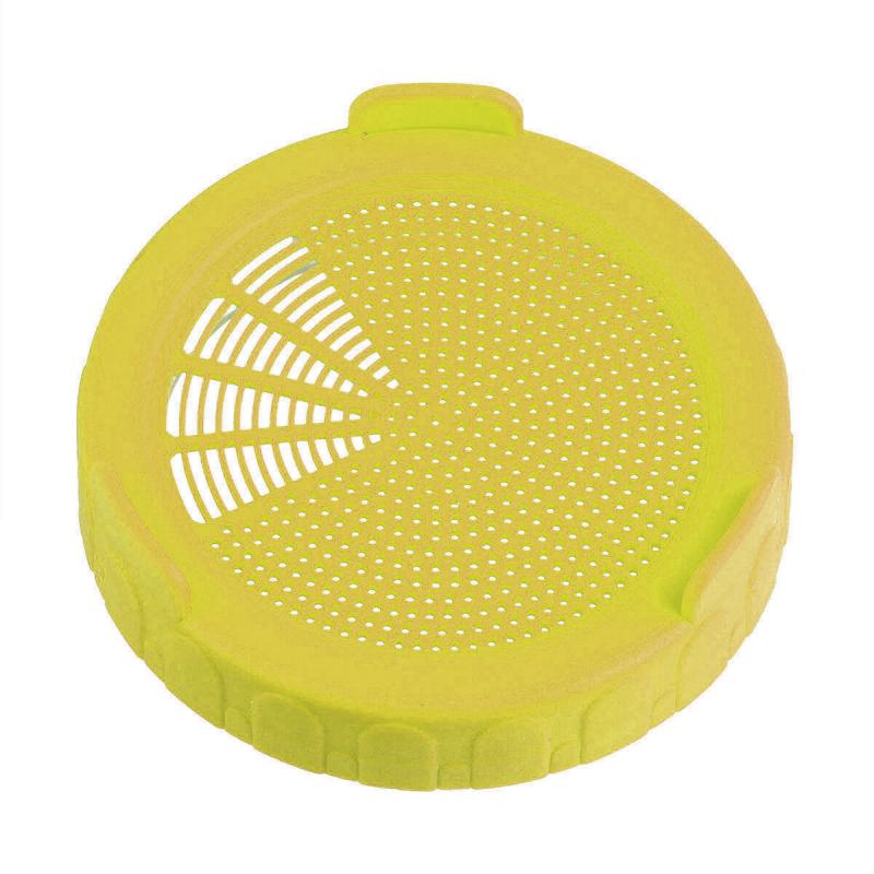Tapa para vivero de 86mm, colador de plástico con pantalla de semillas, tapa para tarro ancho de Mason, se puede cultivar, para Cocina: yellow