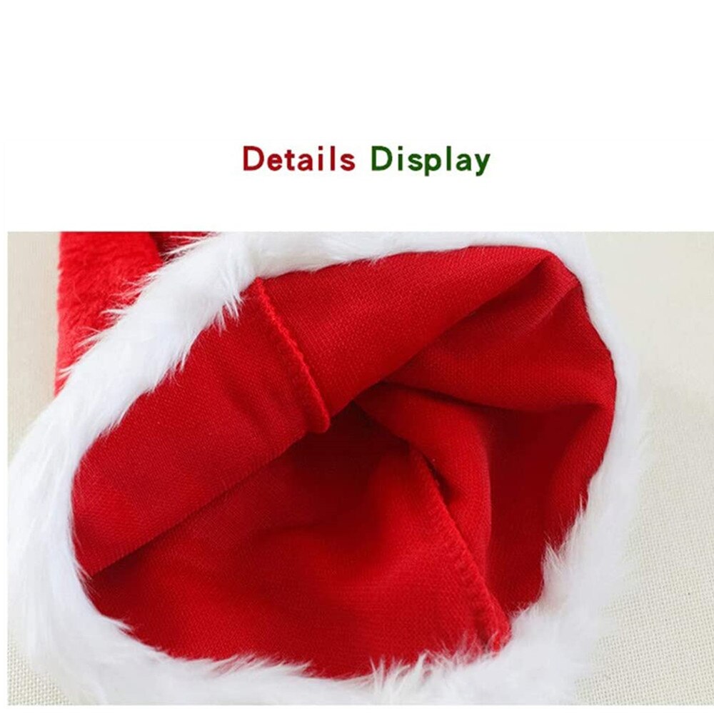 Christmas Hat, Santa Hat, Xmas Hat for Adults, Unisex Velvet Comfort Christmas Hats Extra Thicken for Christmas Year
