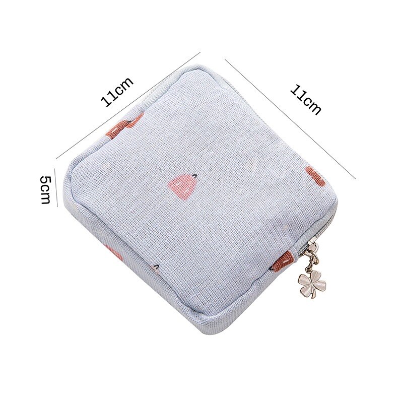 Women Girl Sanitary Pad Pouch Napkin Towel Storage Bag Credit Card Holder Coin Purse Cosmetics Headphone Case Sanitary Pouch: 12.5x12.5x5cm j