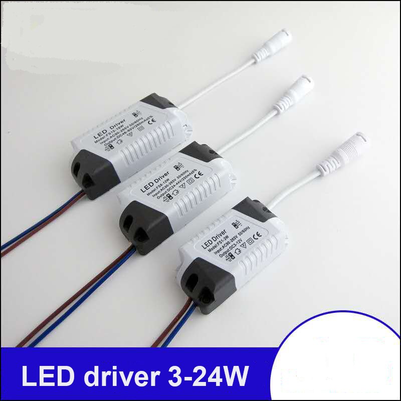 Led Driver Dc Plug 1-3W 4-7W 8-12W 13-18W 18-24W Voor Leds Voeding Unit AC90-265V Verlichting Transformers Voor Led Power Licht