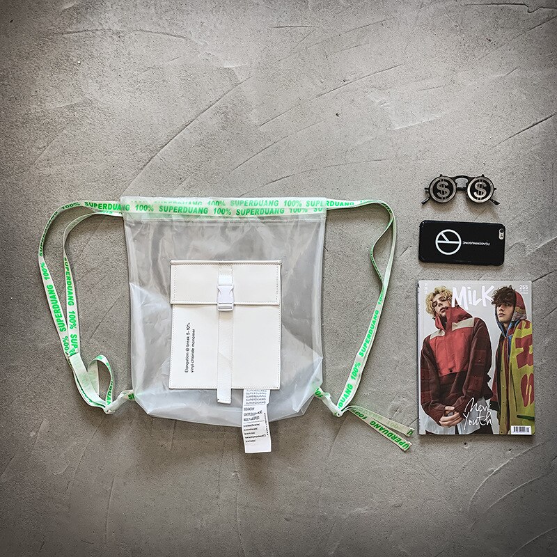 Transparent PVC Backpack - Waterproof Travel Bag - Casual Outdoor Rucksack