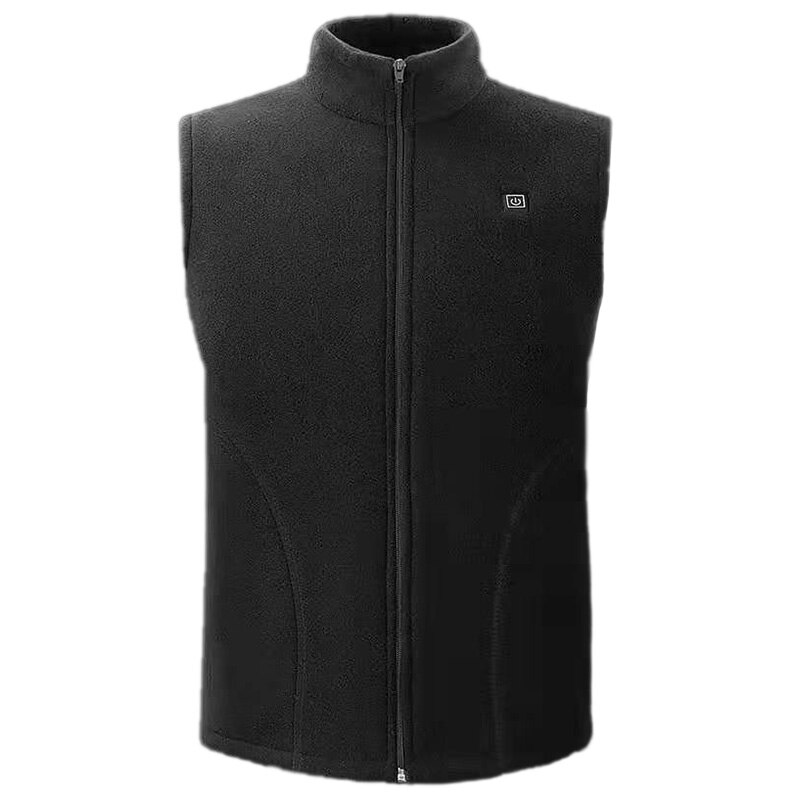 Paratago winter elektrische warme verwarmingsvest fleece slimme heren dames verwarmde jas koorts opladen viskleding grafeen  p8182: Zwart / Ik