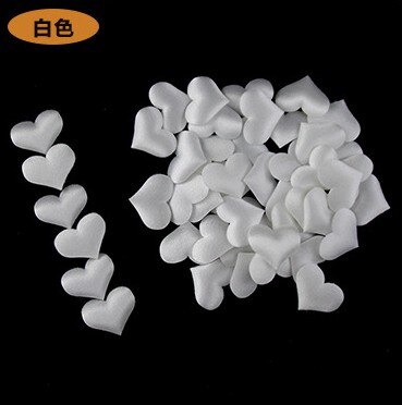 Confettis en forme de cœur pour lit de mariage | Éponge à jeter en forme de cœur, fleurs pour décoration en chambre, pétales à la main, fournitures pour fête de amour, 2cm, 100 pièces: 2cm white