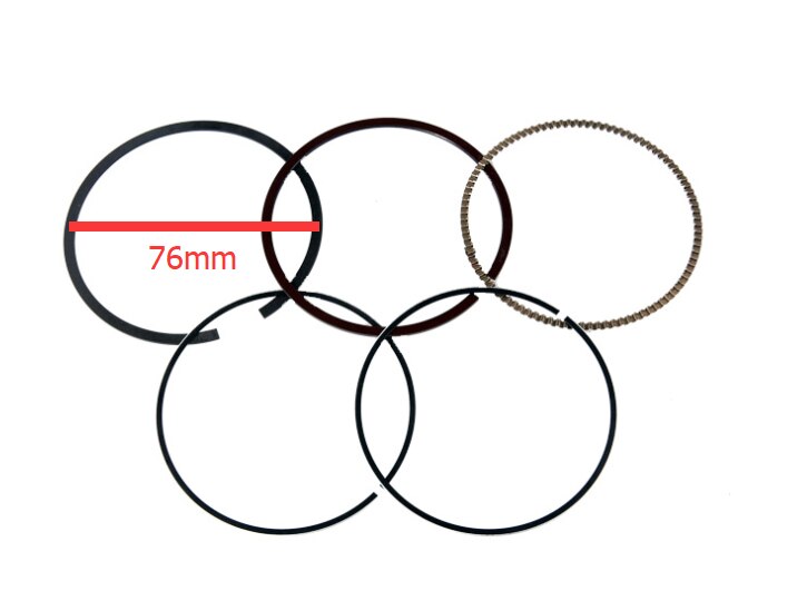 Shineray-juego de piezas de Anillo de pistón de motor de motocicleta, 250cc, X2, x2x, 300cc, 70mm, accesorios para bicicleta de cross,: 76mm piston ring