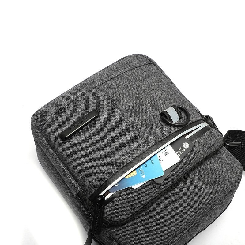 Men's Bag Nylon Shoulder Bag Small Waterproof Diagonal Bag Men's Black Zipper Business Bag Bolsos Mujer Sac A Main Modis