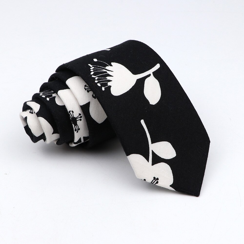 Bloemen Tie Voor Mannen Vrouwen Skinny Casual 100% Cotton Casual Bloem Skinny Hals Voor Bruiloft Suits das: 11