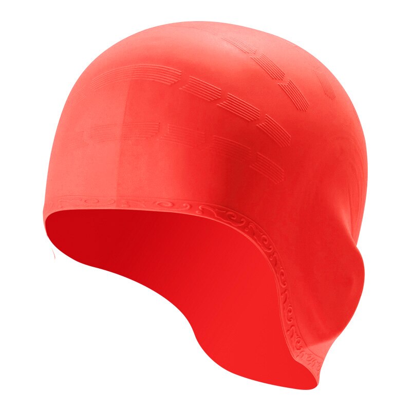 Women Men Children Swim Pool Waterproof Silicone Diving Swimming Cap Long Hair Safeguard Ear Cup Swim Caps Hat: 06