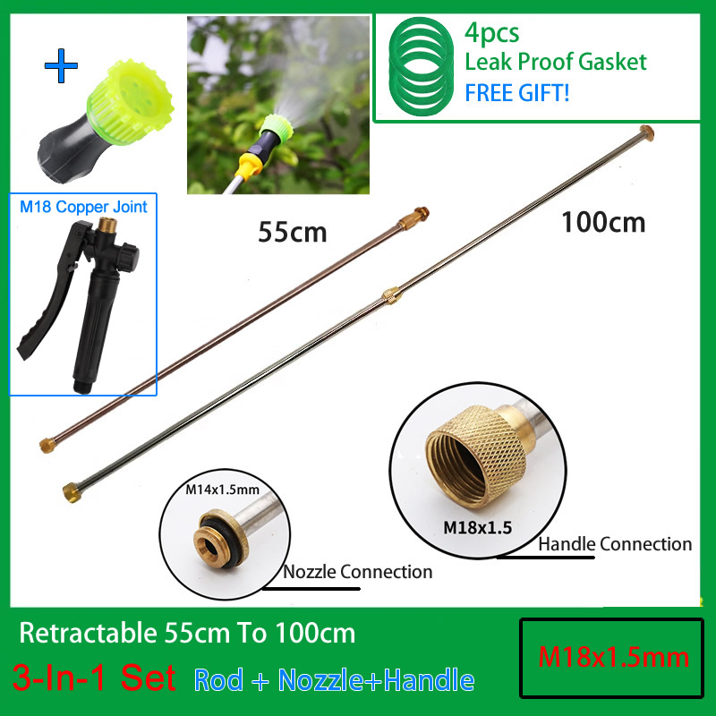 3In1 Edelstahl 1m Versenkbare Spritzstab Kupfer Stecker Outdoor Garten Spritzen Für Elektrische Hand Sprayer Zubehör: plum