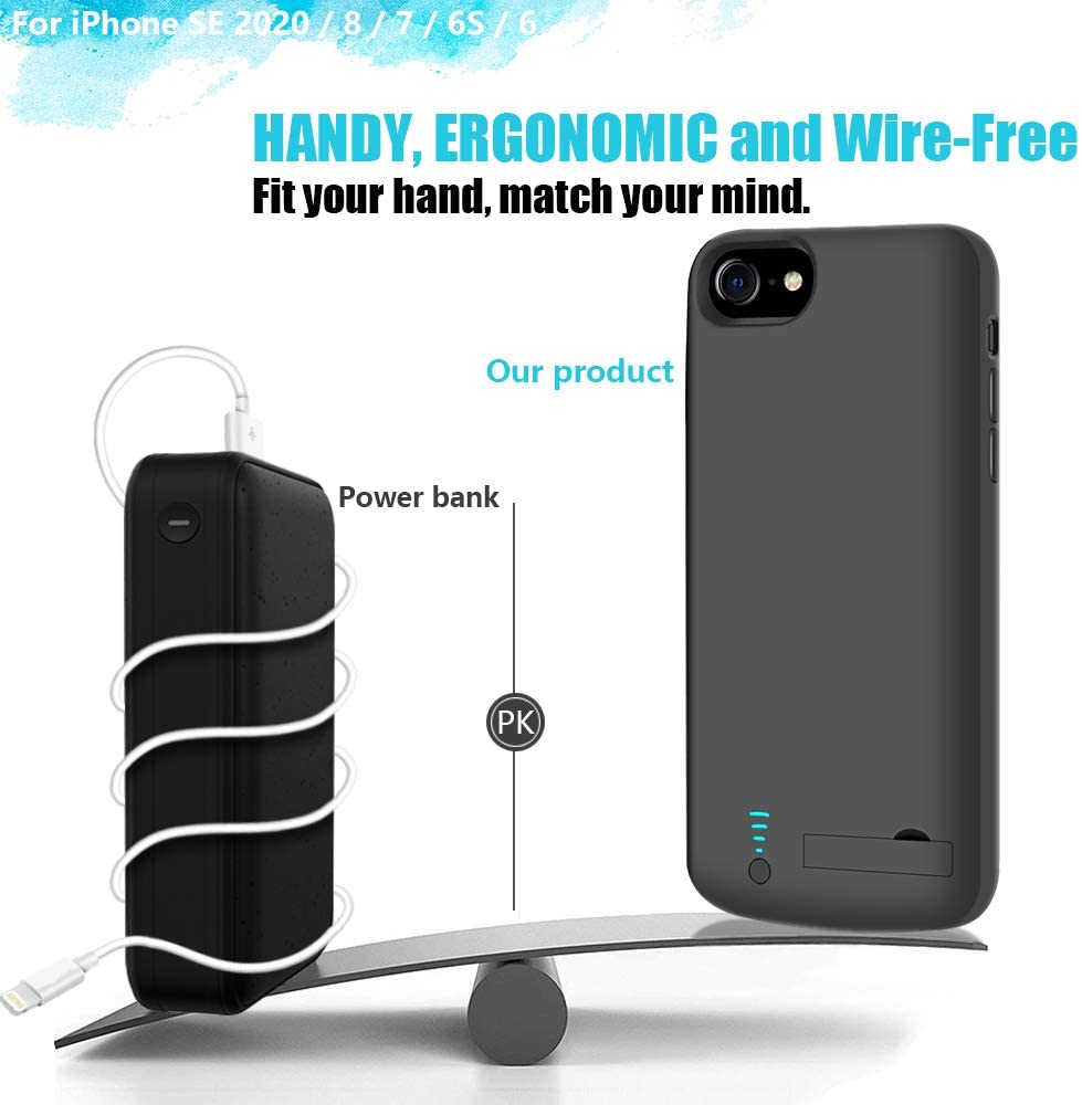 Neng 5500 mah rood voor iphone 6 6s 7 8 se)  batterij zachte utp-oplader case draagbare verpakking 8000 mah voor iphone 6 7 8 plus