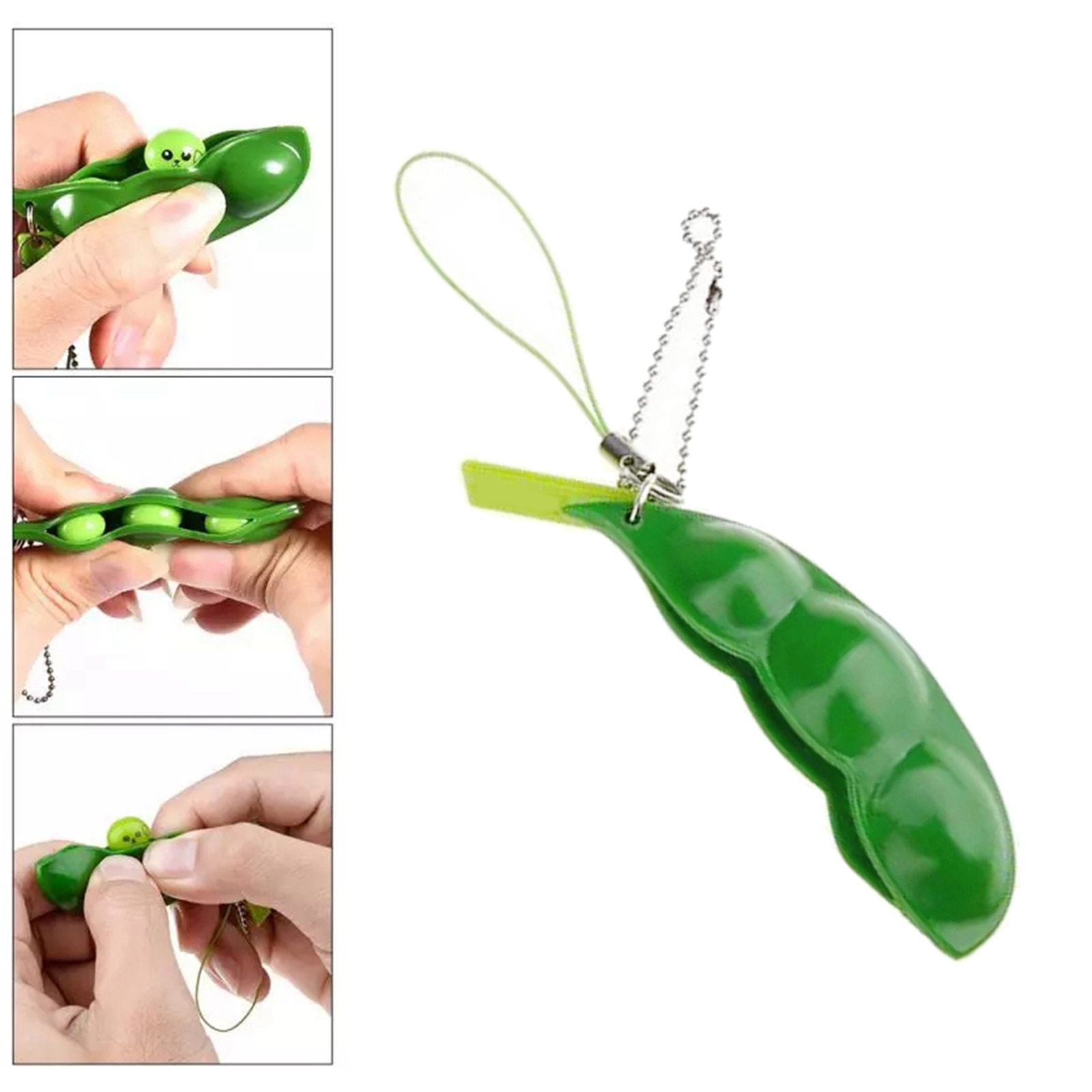 Unendliche quetschen Bohne Spielzeug Squishy quetschen Erbsen Bohnen Keychain Anti StressToy Zappeln Spielzeug betonen Linderung Kette Spielzeug Extru-mag