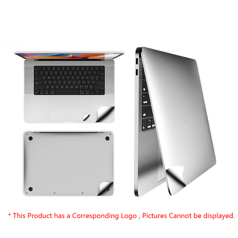 Original Texture Laptop Skin Protection Film For Macbook Air 13 13.6 15.3 M1 M2 Pro 14 16 Anti-Scratch Laptop Cover Sticker: black / 16Inches 400mm