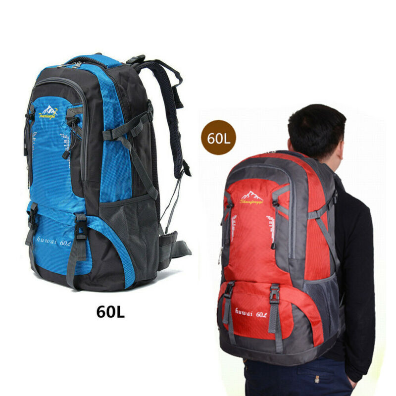 60L Outdoor Travel Hiking Camping Backpack Waterproof Rucksack Trekking Bag Pack