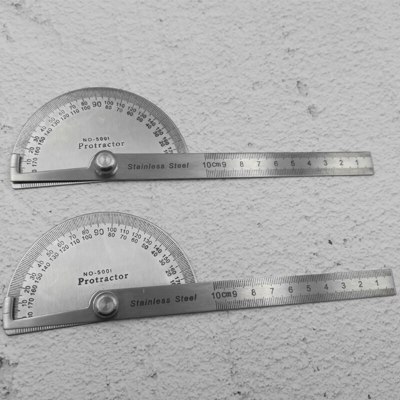 Metal lineal 10cm patchwork lige linealer til elev 180 vinkelmåler rustfrit stål tegneskabelon værktøj skole papirvarer