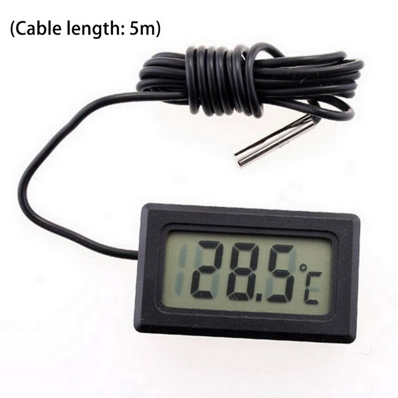 1pc Mini Humidity Sensor LCD Backlight Temperature Instruments Thermostat Outdoor Weather Station Digital Thermometer: 3M White