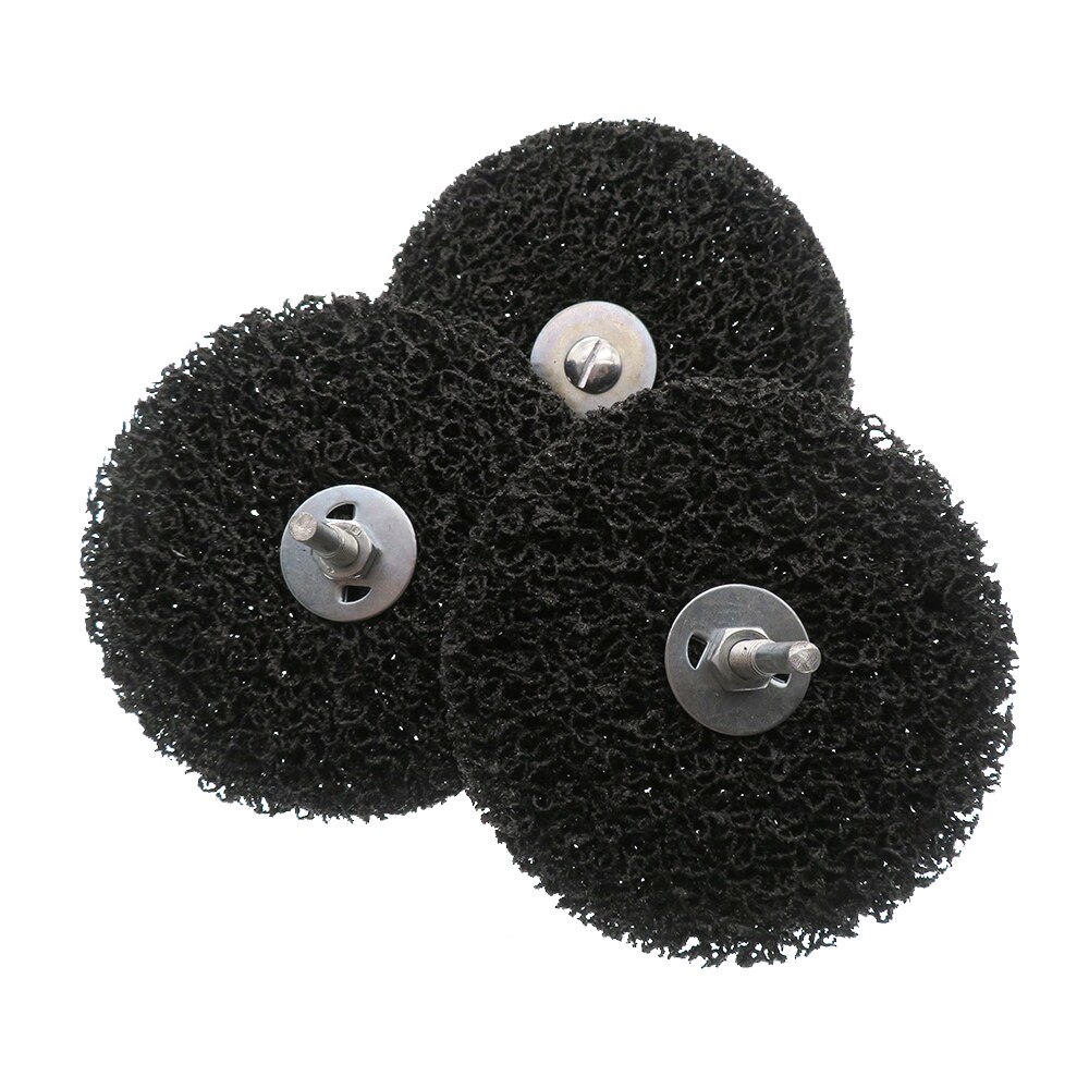 3 Inch Slijpschijf 3 Stuks 75 Mm Strip Schijven Schoon Poly Strip Wiel Disc Voor Haakse Slijpmachines Schoon Verwijderen Verf Roterende Schurende: Bruin