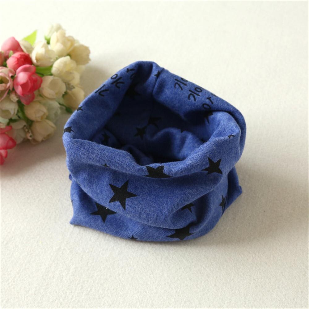 Baby Cartoon Sjaal Baby Meisje Jongen Warm Star Kraag Sjaal Herfst Winter Jongens Meisjes Kraag Baby Sjaal Katoen O Ring hals Sjaals: Blauw