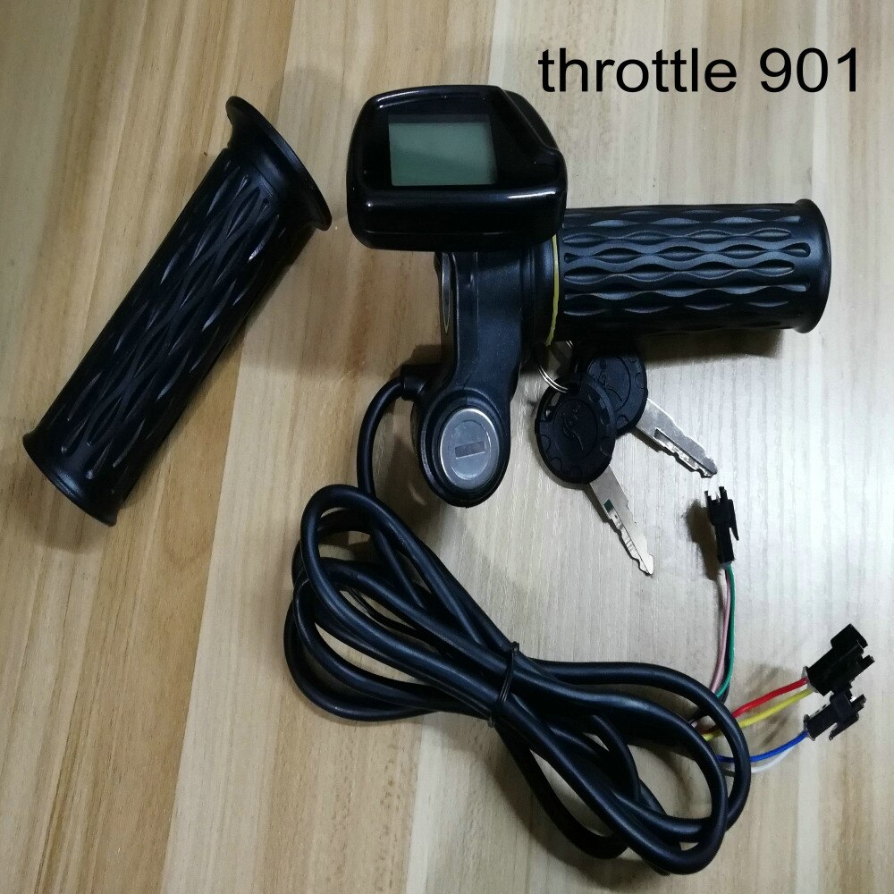 Acelerador de giro con indicador de voltaje, velocímetro, bloqueo, pantalla Lcd, luz de giro, bicicleta eléctrica, Scooter, triciclo, MTB, piezas de agarres