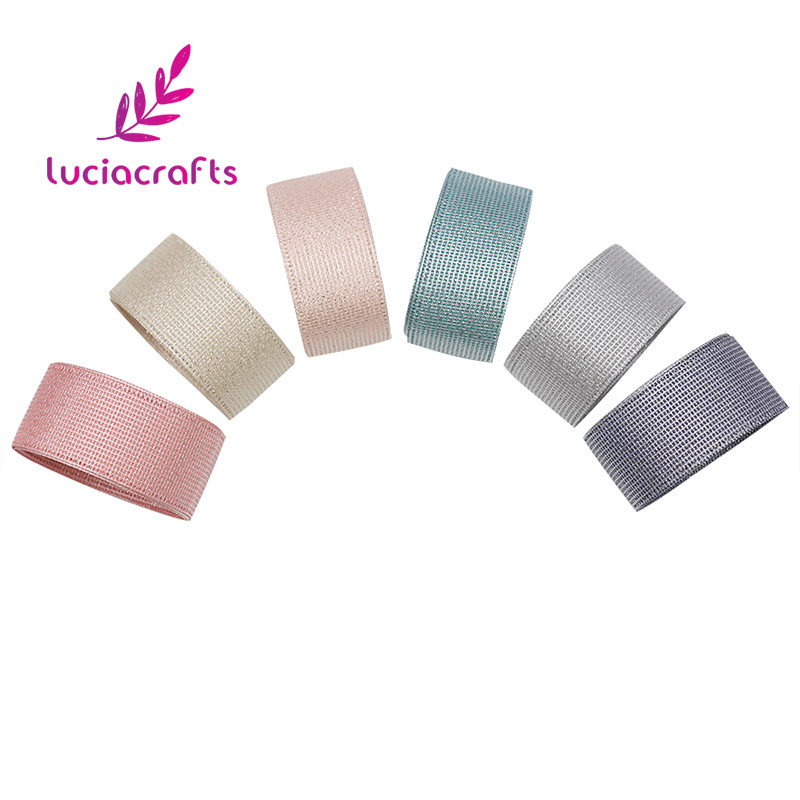 Cinta de grogrén de 25mm de colores sólidos para manualidades, materiales hechos a mano para bodas/fiestas/decoración para envolver 5y/6y-lot S0301